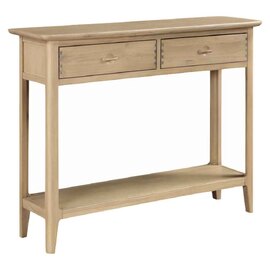 Petaluma Wooden Console Table With 2 Drawers - Oak