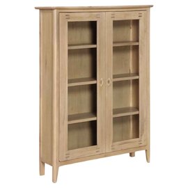 Petaluma Wooden Display Cabinet With 2 Doors - Oak
