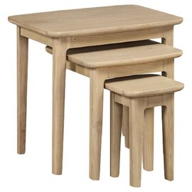 Petaluma Wooden Nest Of 3 Tables - Oak