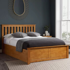 Phoney Wooden Ottoman Storage Single Bed In Oak