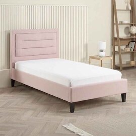 Picasso Fabric Single Bed In Pink