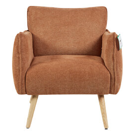 Picton Fabric 1 Seater Sofa - Rust