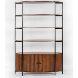 Plano Wooden Bookcase With 4 Shelves In Walnut