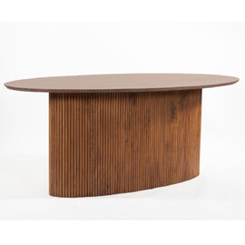 Plano Wooden Oval Dining Table In Walnut