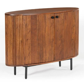 Plano Wooden Storage Cabinet With 2 Doors In Walnut