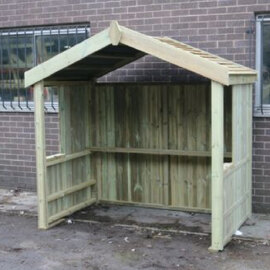 Plymouth Wooden Outdoor Smoking Shelter In Natural