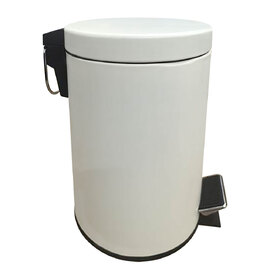 Polaris Metal 3 Litre Pedal Bin in Cream