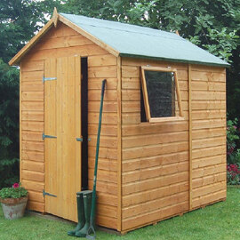 Polmont Wooden Garden Apex Shed In Honey Brown 7x5