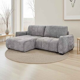 Portmere Fabric Universal Corner Sofabed in Grey
