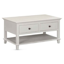 Prague Wooden Coffee Table With 2 Drawers - Truffle