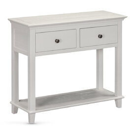 Prague Wooden Console Table With 2 Drawers - Truffle