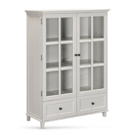 Prague Wooden Display Cabinet With 2 Doors 2 Drawers - Truffle
