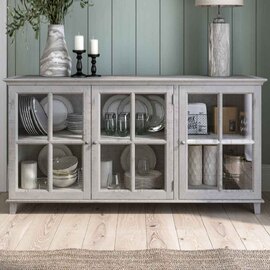 Prague Wooden Storage Cabinet With 3 Doors - Truffle