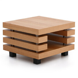 Preston Wooden Square Lamp Table In Fraser White Oak