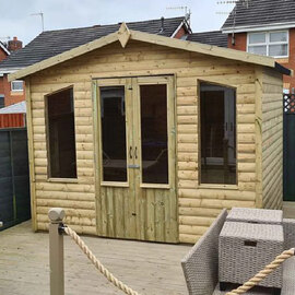 Pretoria Small Wooden Garden Summerhouse With 2 Doors In Natural