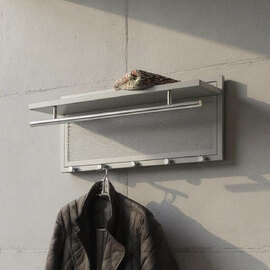 Prichard Metal Coat Rack In Chrome Grey