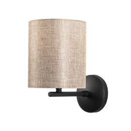 Profil Round Metal Wall Light in Black and Cream