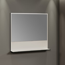 Provence Large Wooden Wall Mounted Bathroom Wall Mirror in Light Grey