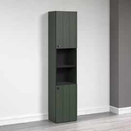 Provence Tall Wooden Bathroom Storage Cabinet in Green