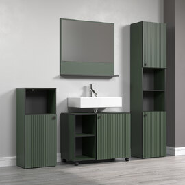 Provence Wooden Bathroom Furniture Set in Green