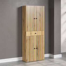 Provence Wooden Bathroom Storage Cabinet with 1 Drawer in Evoke Oak
