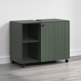 Provence Wooden Vanity Unit with 1 Door in Green