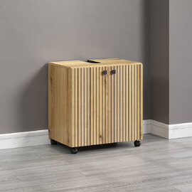 Provence Wooden Vanity Unit with 2 Doors in Evoke Oak