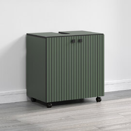 Provence Wooden Vanity Unit with 2 Doors in Green