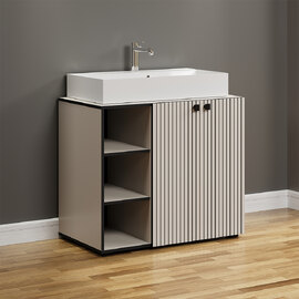 Provence Wooden Vanity Unit with Basin in Light Grey