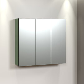 Provence Wooden Wall Mounted Bathroom Mirror Cabinet in Green