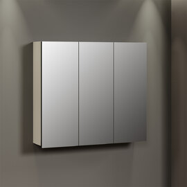 Provence Wooden Wall Mounted Bathroom Mirror Cabinet in Light Grey