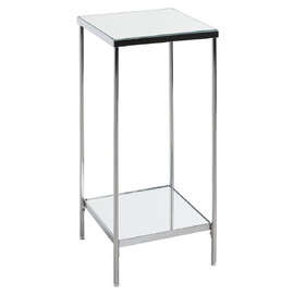 Pulaski Mirrored Square Flower Column With Chrome Frame