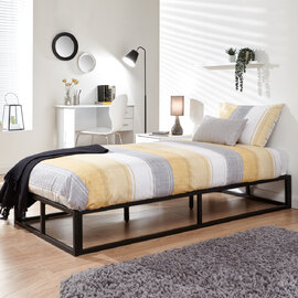Putney Metal Single Bed In Black