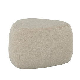 Qavon Small Fabric Stool in Beige