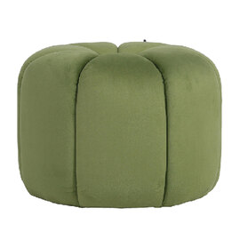 Qavon Velvety Stool in Green