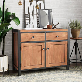 Qimera Acacia Wood Sideboard with 2 Doors 2 Drawers