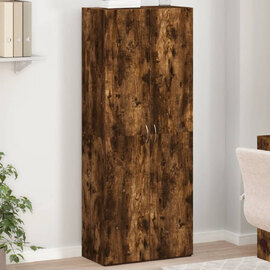 Quilcene 153cm Wooden Office Cabinet In Smoked Oak