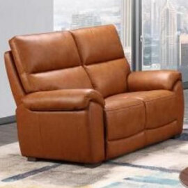 Radford Leather Electric Recliner 2 Seater Sofa In Tan