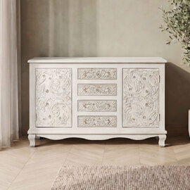Raevor Mangifera Indica Sideboard in White and Grey