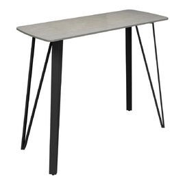 Raleigh Sintered Stone Ceramic Console Table In Gloss Grey