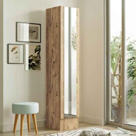 Raleo Wooden Storage Cabinet with Glass Door in Atlantic Pine