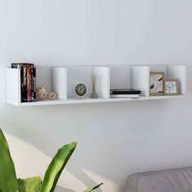 Ramona 100cm Wooden Wall Hung Shelving Unit - White