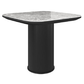 Ramona Ceramic Side Table In Gloss Grey