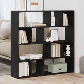 Ramona 105cm Wooden Book Shelf And Room Divider - Black Oak