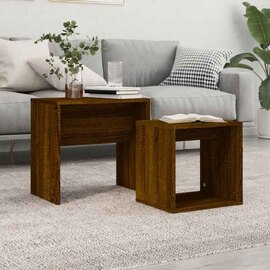 Ramona Wooden Nesting Coffee Table - Brown Oak
