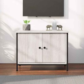 Ramona Wooden TV Stand With 2 Doors - Grey Sonoma
