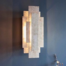 Randolph Metal Sculptural Wall Light In Antique Silver