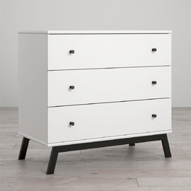 Raviole Wooden Chest Of 3 Drawers in White
