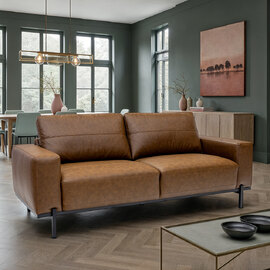 Ravion Fabric 3 Seater Sofa in Tan