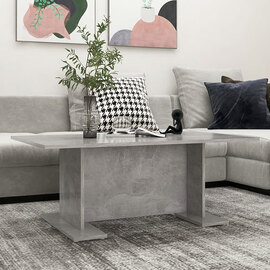 Rayya Rectangular Wooden Coffee Table In Concrete Effect